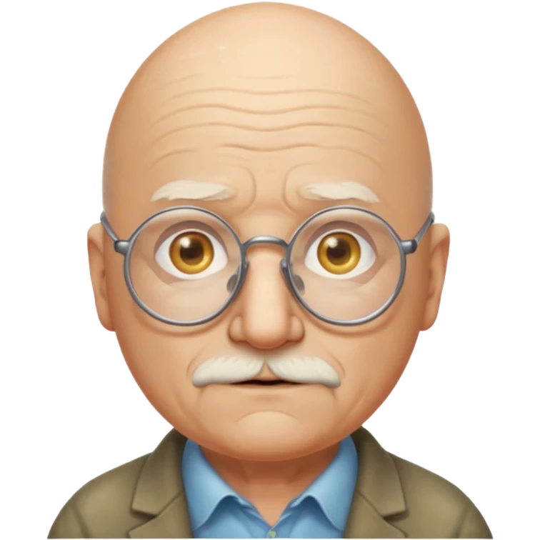 old egg shaped man with balding, glasses, fungus emoji