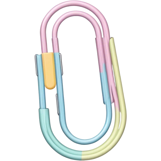 pastel paper clip emoji