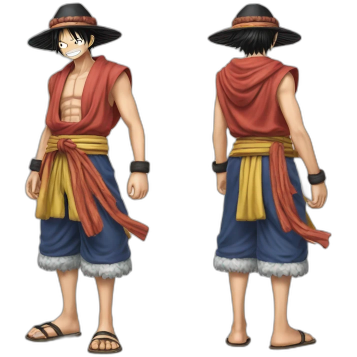 Luffy en tenue de wano  emoji