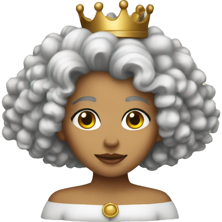 Queen with curls  emoji