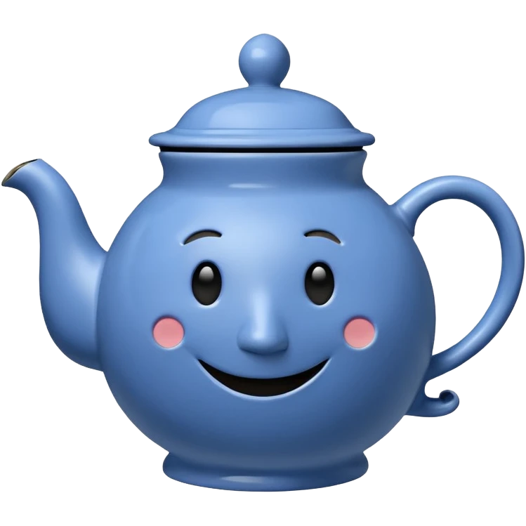 talking teapot blue emoji