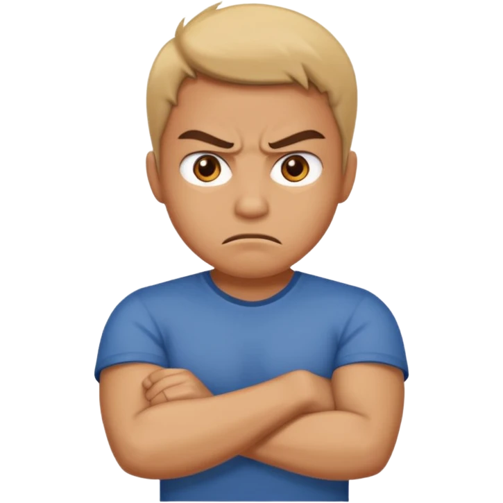 Angry face crossing arms emoji