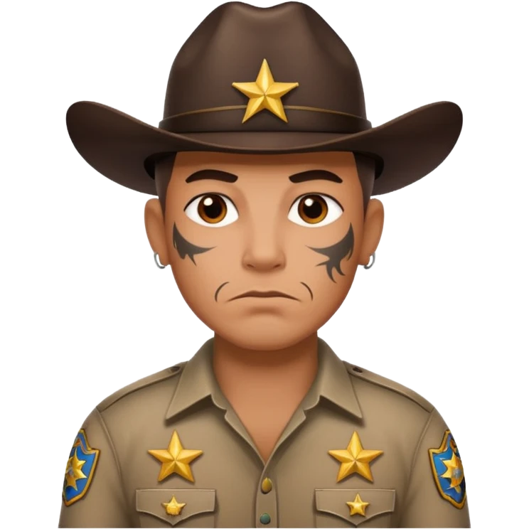 sheriff with tattoos emoji