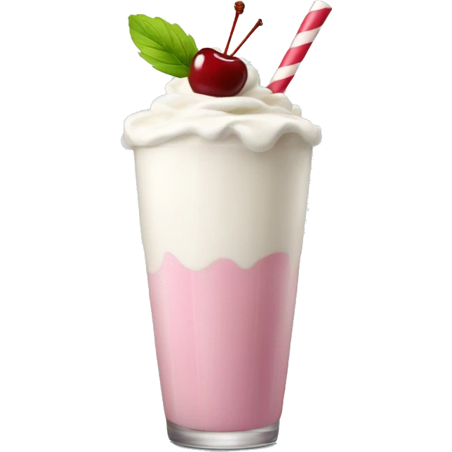 Milkshake with cherry on top no straw emoji