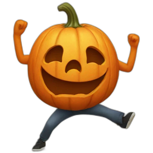 dancing pumpkin emoji