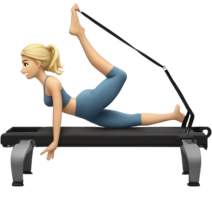 blonde girl on reformer emoji