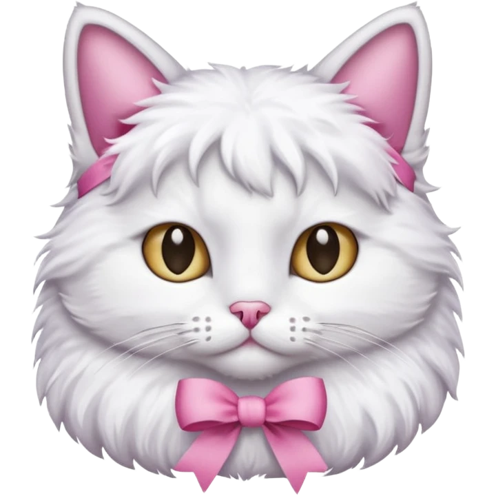 cat with pink ribbon emoji