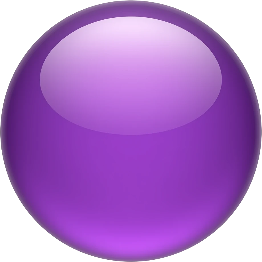 a 3D purple shiny sphere emoji