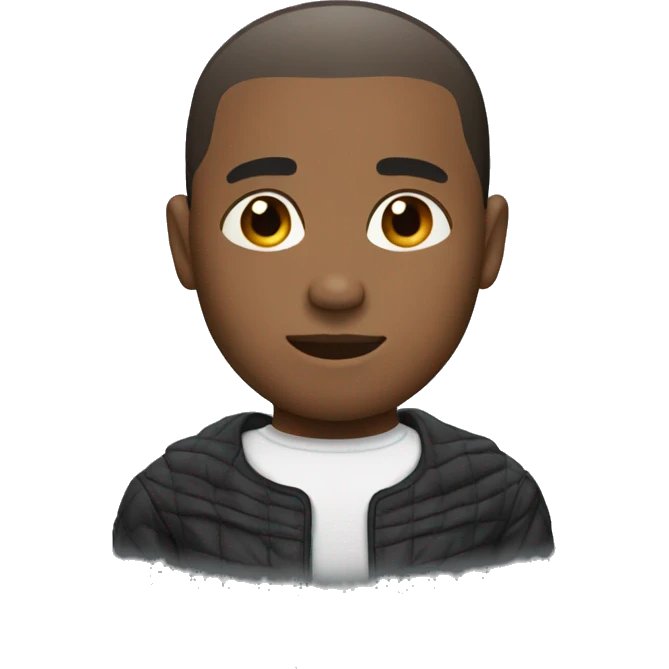 Black man with Buzz cut hairstyles  emoji