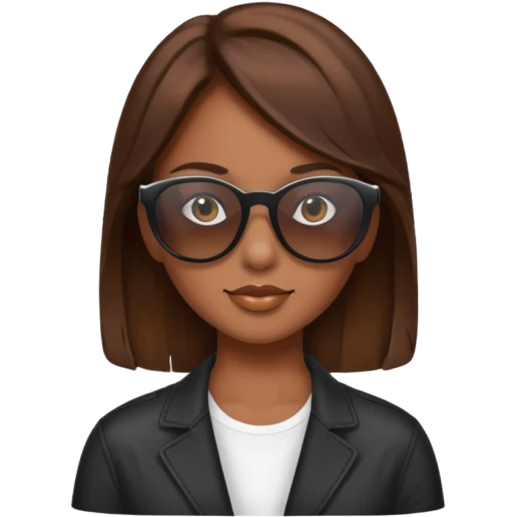 A bay girl wiht Brown Hair and a sunn Glases emoji