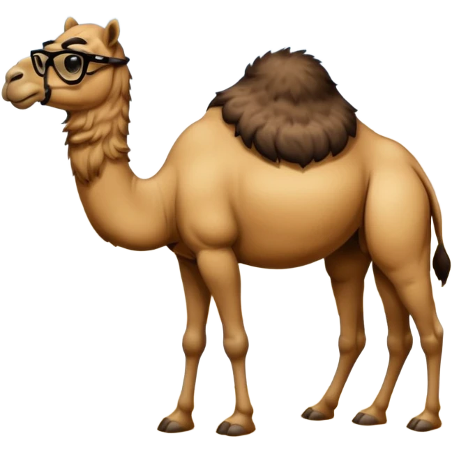 camel with black glasses emoji