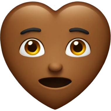 Late brown heart emoji