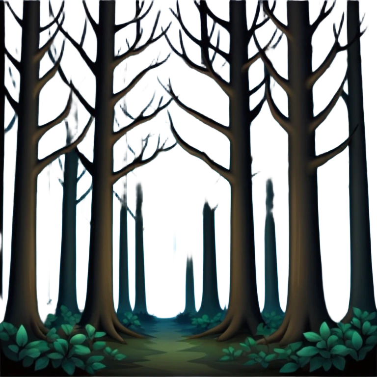 dark forest at night emoji