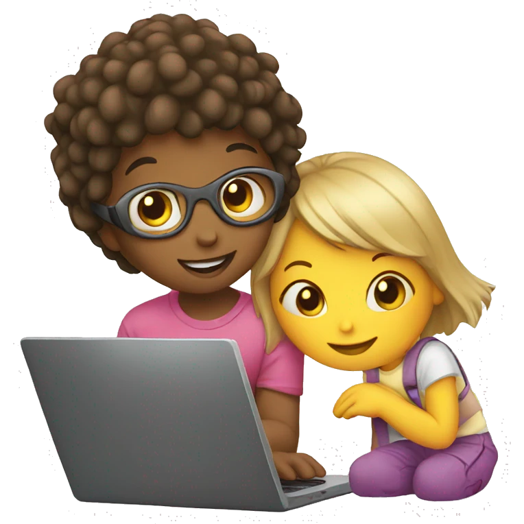 child & laptop emoji