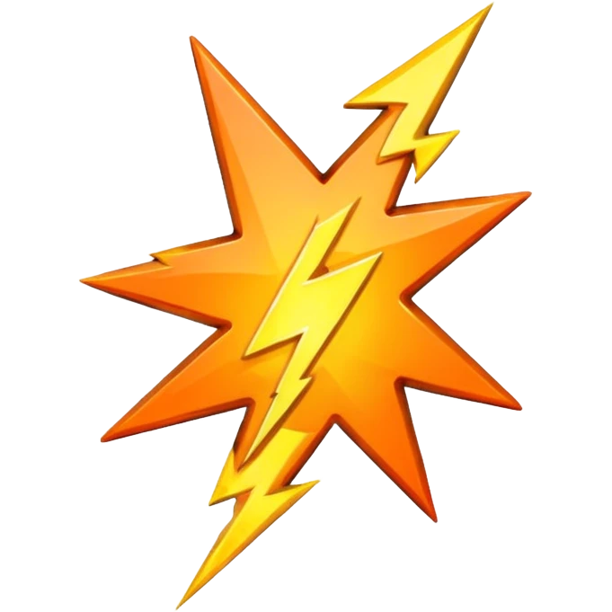 chrome orange lightning  emoji