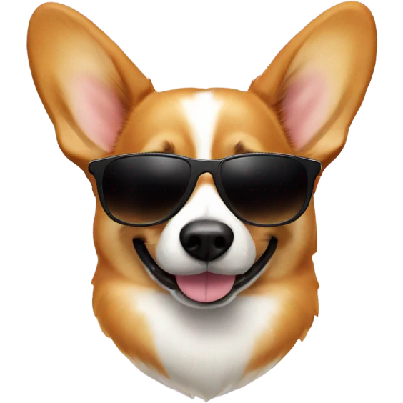 Corgi dog with sunglasses emoji