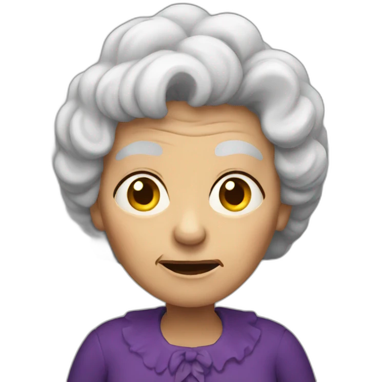 scary grandma  emoji