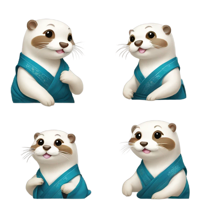An Korean hanbok otter emoji