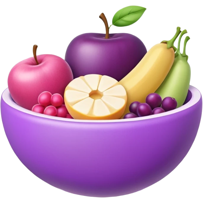 Healthy food  : 3d Icon with color of D0B8FF
 emoji