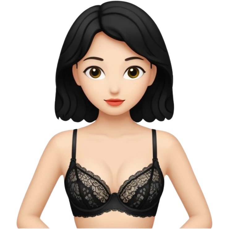 Black lace bra emoji