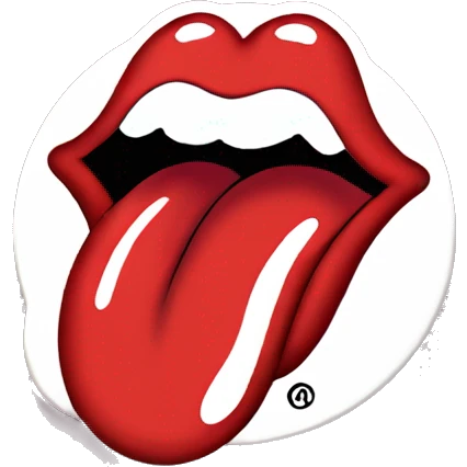 Rolling Stones tongue logo emoji