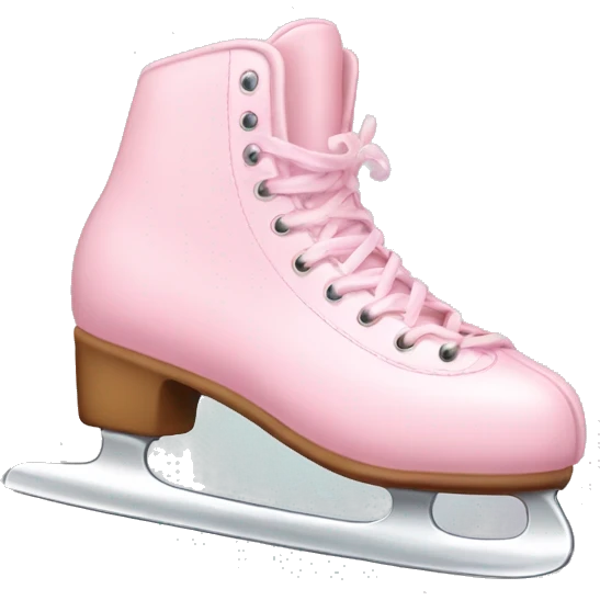light pink ice skate emoji