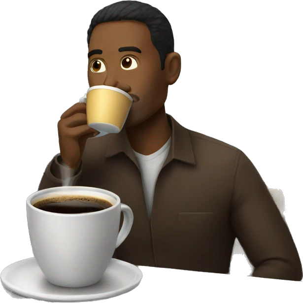 Trader drinking coffee emoji