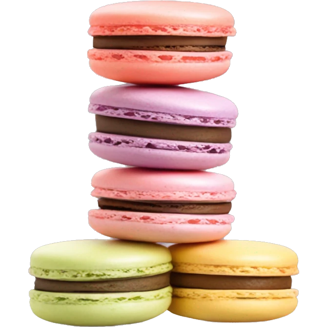 Macarons stacked on top of each other emoji