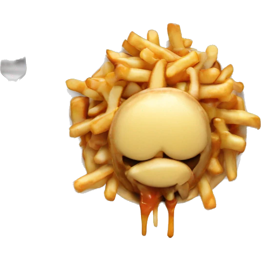 poutine qui mange une poutine emoji