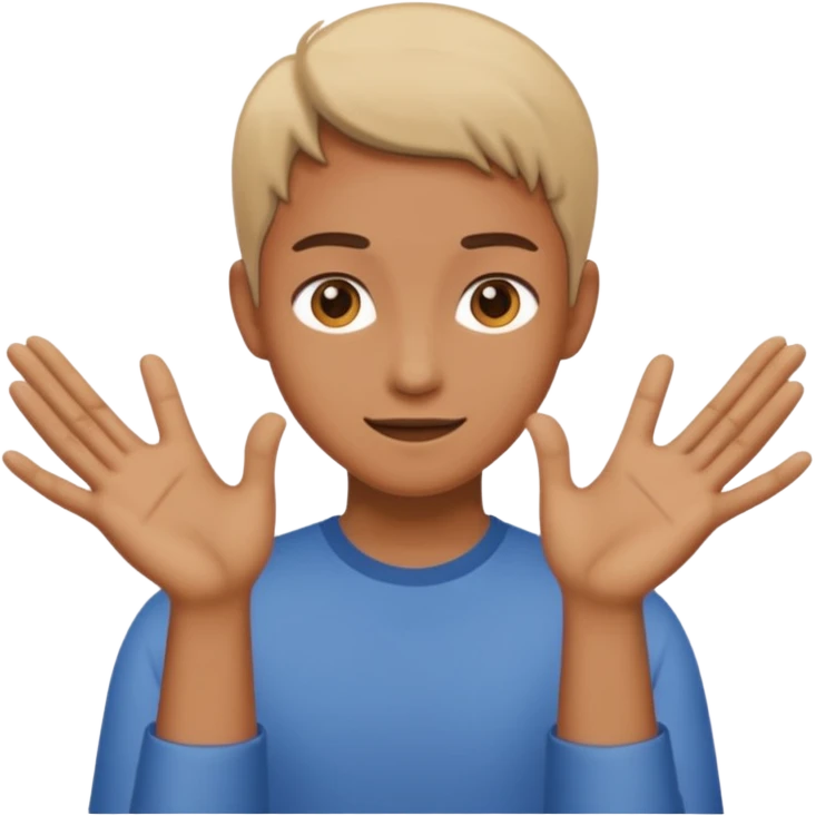 😝 with hands opening through  emoji