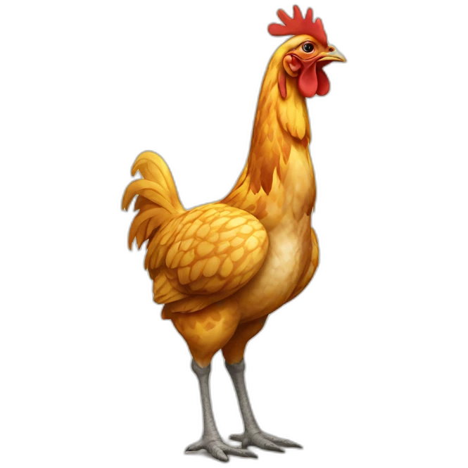 chicken sitting on giraffe emoji