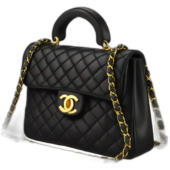 Chanel-22-bag-black-gold emoji