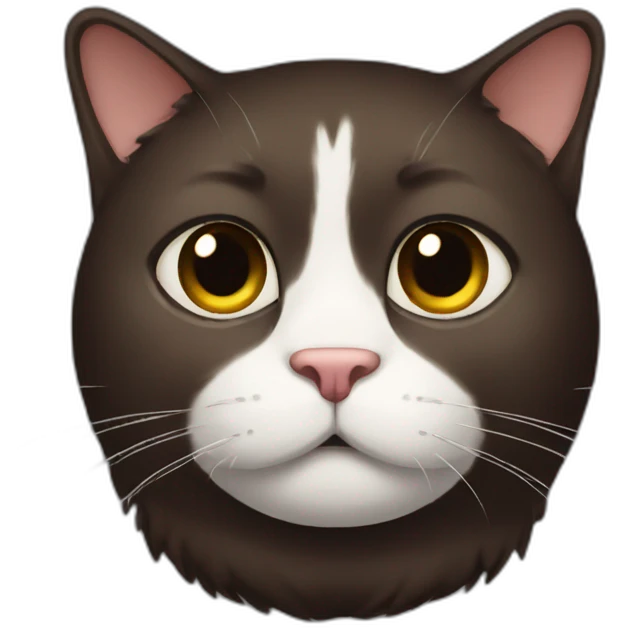 Dark-Brown-Fat-cat emoji
