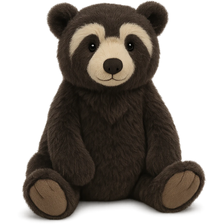 jellycat stuffed plush andean spectacled bear emoji