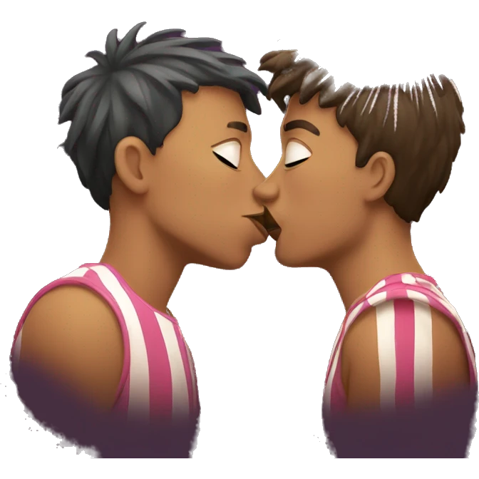 Kiss with fireworks. Crazy looking  emoji