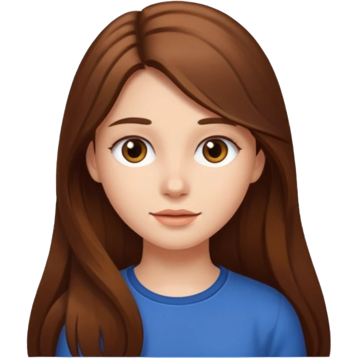 girl with long  brown hair emoji
