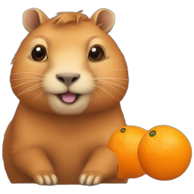 Capybara and orange cat emoji