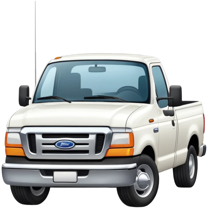 White Ford Truck emoji