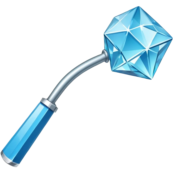 diamond minecraft hoe angled view emoji