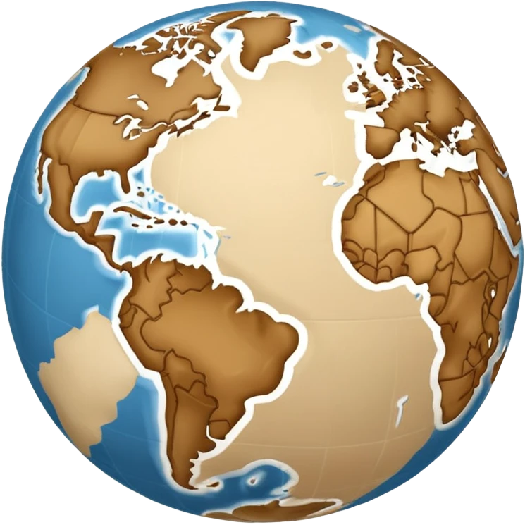 Beige globe emoji