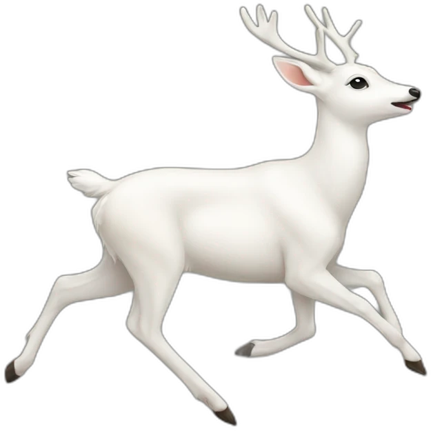 Run white deer emoji