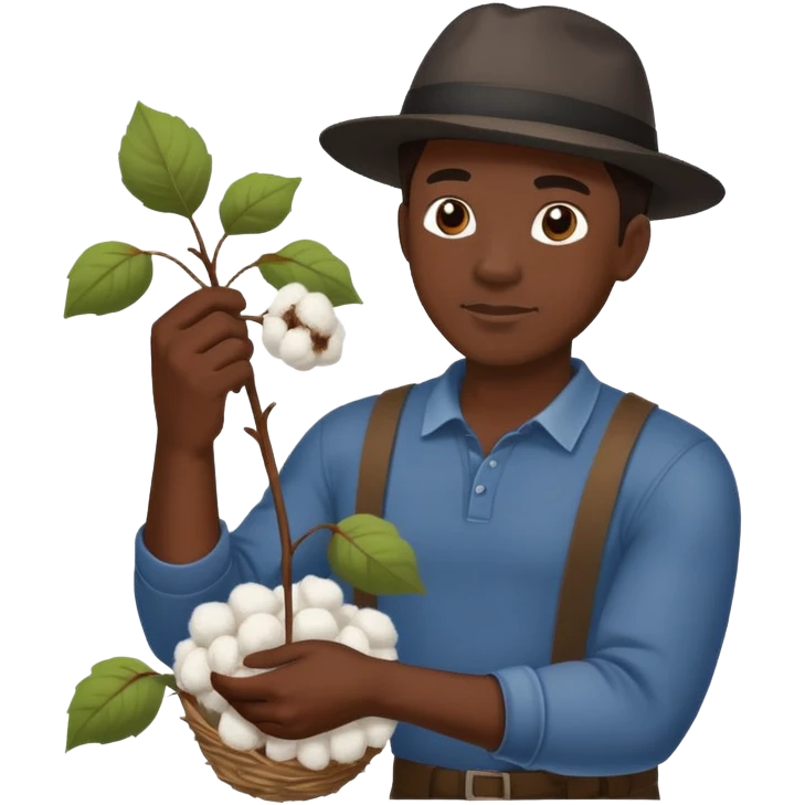 Black guy picking cotton  emoji