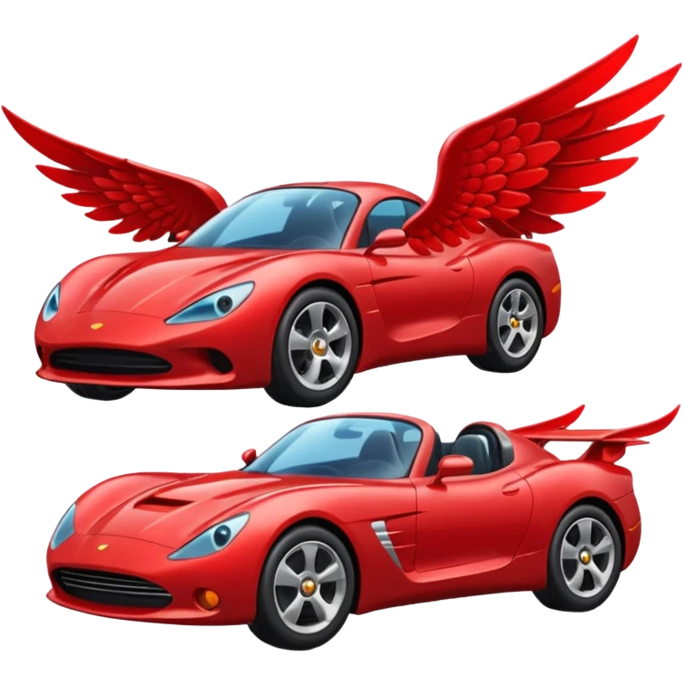 Red car with wings emoji