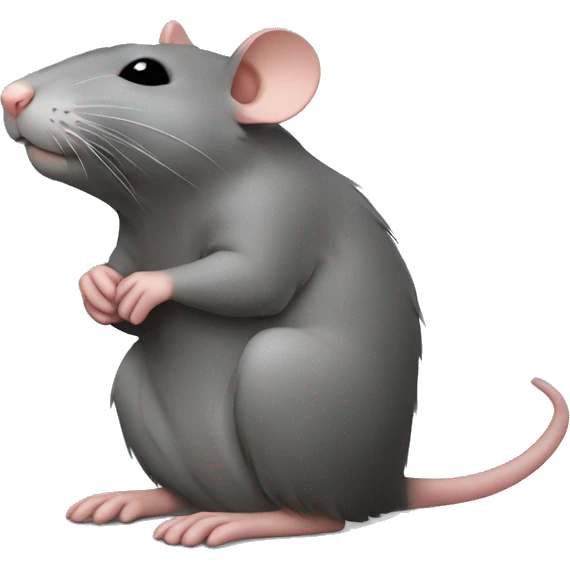 A rat praying side view emoji