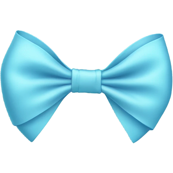light blue plain bow  emoji