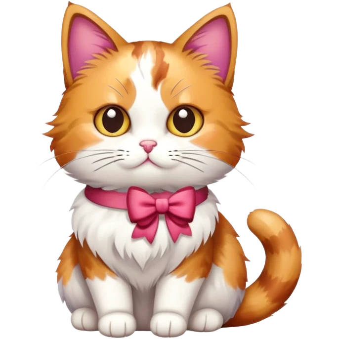 cat with a bow emoji