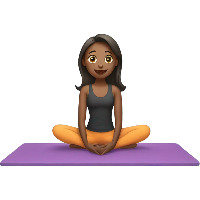a girl in a mat pilates emoji