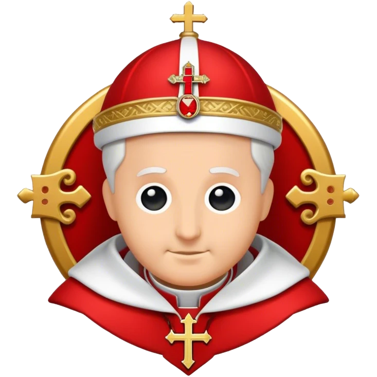 Pope emblem red emoji