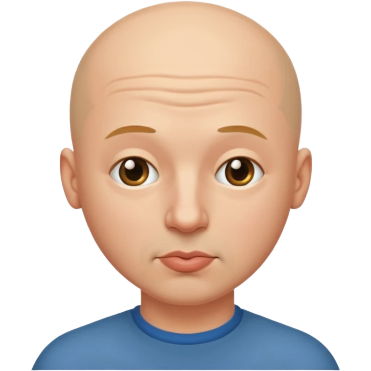 Bald man kissing his head  emoji