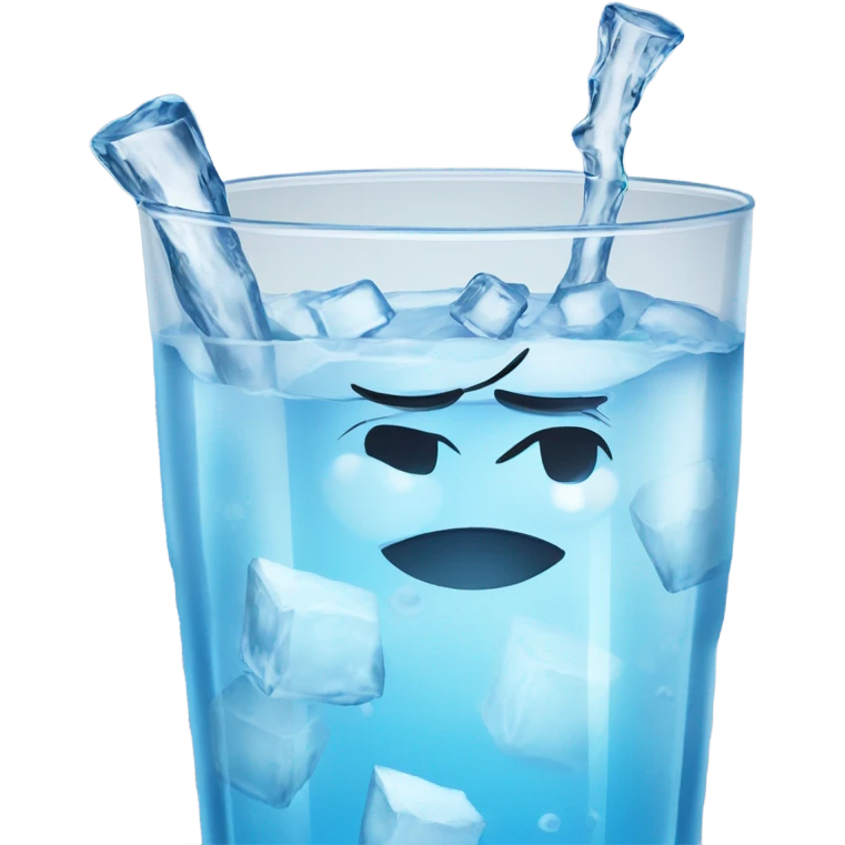 Glass of ice cold water  emoji